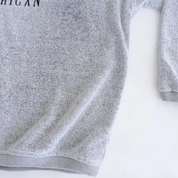 VTG 90S Gray Embroidered Great Lakes Mi Nautical  Light Towers Pull Over Sweater - Picture 5 of 9